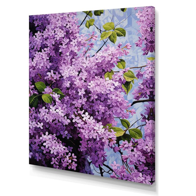 Designart "Lilacs Minimalism Dream " Lilacs Wall Art Bed Bath